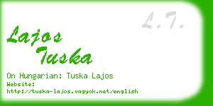 lajos tuska business card